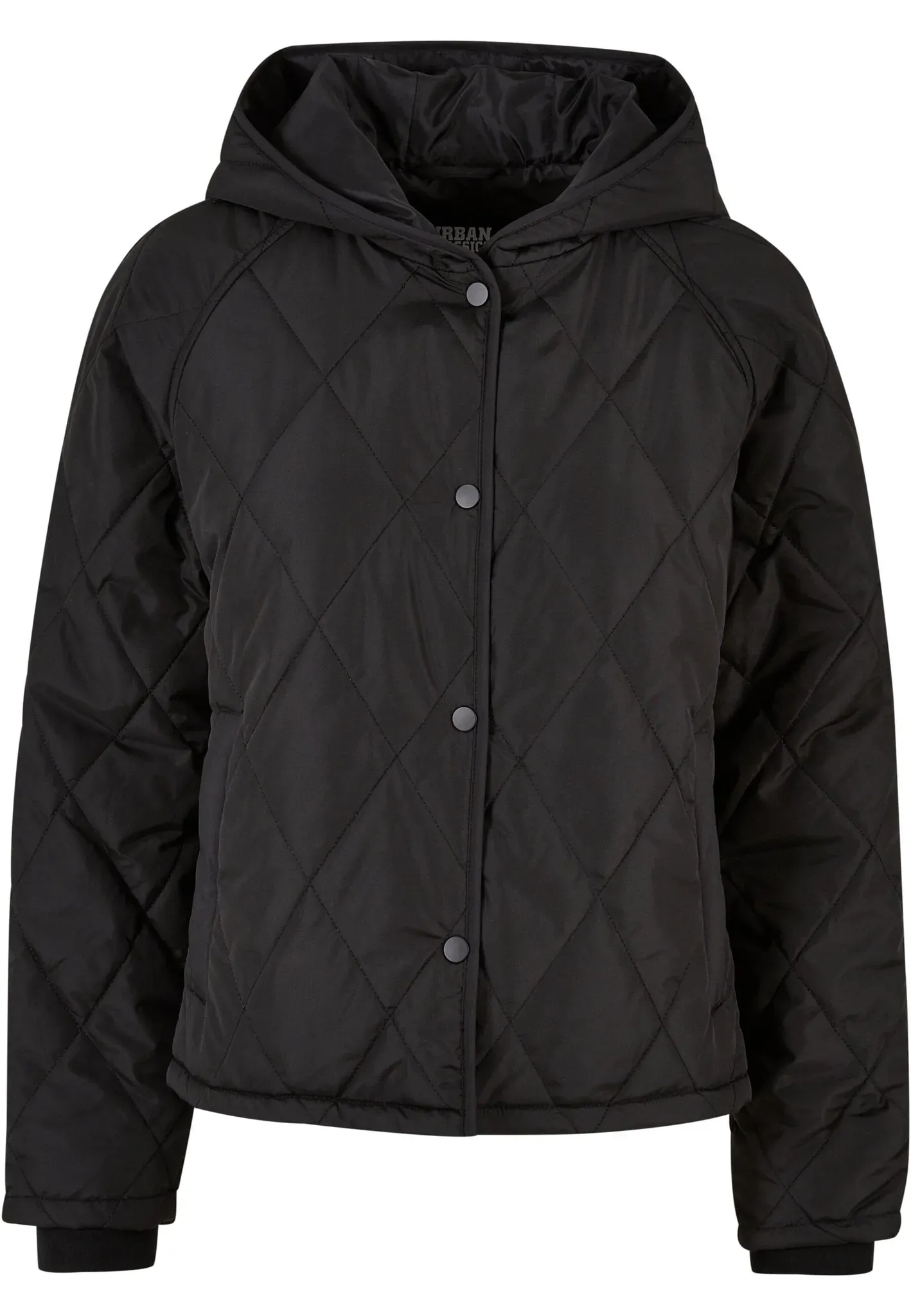 Allwetterjacke URBAN CLASSICS "Urban Classics Damen", Damen, Gr. L, schwarz, 100% Polyester, unifarben, casual, oversize, ohne Ausschnitt, Langarm, Jacken