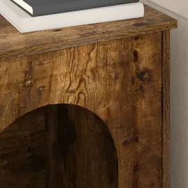 vidaXL Katzenhaus Geräucherte Eiche 53 x 52 x 62 cm Holzwerkstoff