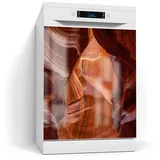 DEQORI Magnetfolie 'Canyonflüstern', beschreibbar Spülmaschine Magnetmatte magnetisch Magnetfolie braun|orange 60 cm x 70 cm