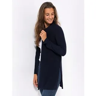 KIM & CO. Cardigan, Langarm Deluxe Brazil Knit offene Front figurumspielend