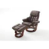 InnoSeat CALGARY Relaxer mit Hocker Kunstleder 0 x 0 x 0 cm Braun