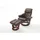 InnoSeat CALGARY Relaxer mit Hocker Kunstleder 0 x 0 x 0 cm Braun