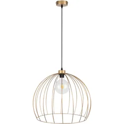 BRITOP LIGHTING Hängeleuchte "Coop", gold (goldfarben), Ø 10cm, Lampen, Dekorative Leuchte aus Metall, passende LM E27 / exkl., Made in Europe