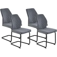 Hela Freischwinger HELA "OSLO", grau (dunkelgrau, schwarz, schwarz), B:47cm