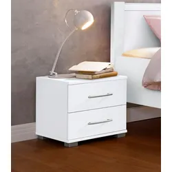 Nachtkonsole PRIESS "Husum Nachtkonsole in premium Qualität Schlafzimmer Schrank", weiß, B:41cm H:37cm T:38cm, Holzwerkstoff, Sideboards, mit 2 Schubkästen Nachtschrank Beistellschrank Nachtschränkchen