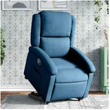 vidaXL Relaxsessel mit Aufstehhilfe Samt 55,3 x 82 x 73,9 cm Blau mit Rollen