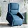 vidaXL Relaxsessel mit Aufstehhilfe Samt 55,3 x 82 x 73,9 cm Blau mit Rollen