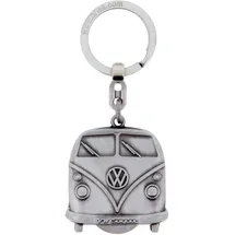 BRISA VW Collection - Volkswagen Metall Schlüssel-Anhänger-Ring mit Einkaufswagen-Chip Schlüsselbund-Accessoire Keyholder Käfer, T1 Bulli Bus