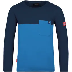 Trollkids Kinder Bergen Langarmshirt - 116 - navy/medium blue