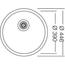 Küchen-Preisbombe Rundspüle 44,6 cm + Zubehör