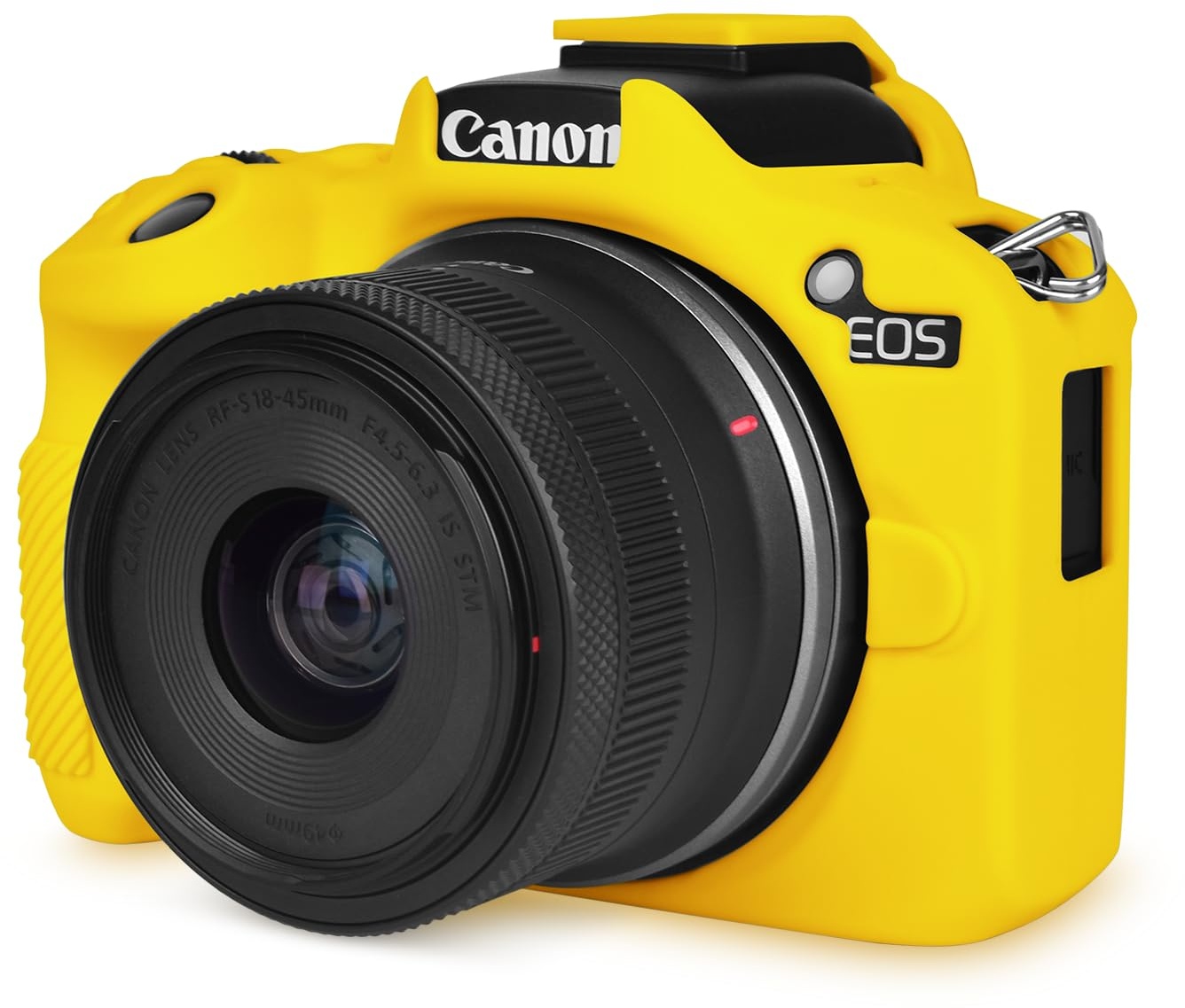 Rieibi EOS R50 Hülle, weiche Silikon-Schutzhülle für Canon EOS R50 EOSR50 Kamera, leichte EOS R50 Kamerahülle – Gelb