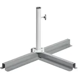 SUNCOMFORT Ständerkreuz für 2 Platten Metall pulverbeschichtet Silber
