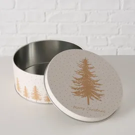 Boltze Dosen zur Aufbewahrung PLATINA Ø 14-16 cm 2-tlg. beige