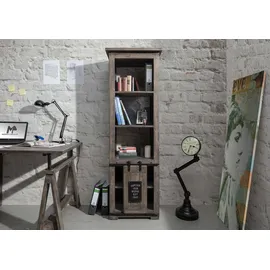 Massivmoebel24 Bücherregal 60 x 45 x 180 cm Grau