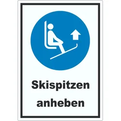 Skispitzen anheben Aufkleber A6 (105x148mm)