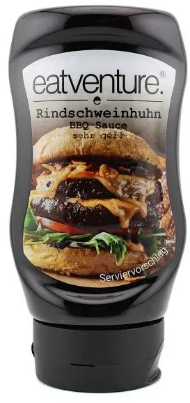Eatventure BBQ Sauce, Rindschweinhuhn 315ml