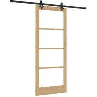 vidaXL Schiebetür Sonstiges Braun 86 x 211 cm Holz und Metall