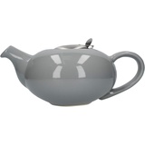 London Pottery Teekanne mit Teesieb für losen Tee, Steingut, glänzend, Hellgrau, 4 Tassen (1 Liter)