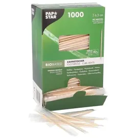 Papstar Zahnstocher Holz mit Menthol 6,5 cm