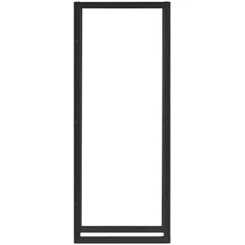 [en.casa] Kaminholzregal Kasan Metall 50 x 150 x 25 cm Schwarz