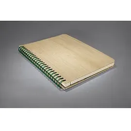 Sigel Notizbuch Bambus ca. DIN A5 punktkariert, beige Hardcover 160 Seiten, 1 St.