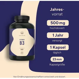 True Nature Vitamin B3 Kapseln - Vegan - Made in Germany 365 St
