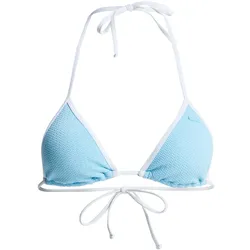Triangel-Bikini-Top ROXY "Kauai Tiki Tri", Damen, Gr. L, Cup B, blau (sky blau), 70% Nylon, 23% Nylon, 7% Elasthan, Bikini-Oberteile
