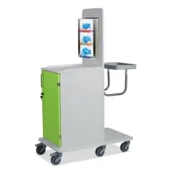 ETERNASOLID MULTICART Hygienewagen T12 mit festem Abfallsammler 92218-GR , Farbe: grün