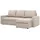 mebligo Ecksofa mit Schlaffunktion, Beige - Beige