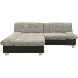 DOMO collection Ecksofa DOMO COLLECTION "100031 234x157 cm, kompakt, komfortabel & bequem, L-Form", weiß (weiß, grau), B:234cm H:80cm T:157cm, 90% Polyester, 10% Acryl, Sofas, Ecksofa, whlw. mit Bettfunktion und Armteilverstellung