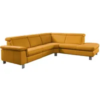 Polsteria Ecksofa Lava Leder Gelb Curry