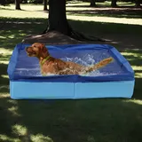 Faltbares Hundeplanschbecken, Hundepool, Tragbares Planschbecken Für Kinder, rutschfeste PVC Badewanne Hunde Katzen, Nicht Aufblasbar, Für Haus Garten Badezimmer Terrasse