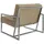 s-style möbel Loungesessel Tampa Samtstoff 84 x 81 x 89 cm Beige/Silber