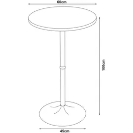 [en.casa] Bartisch Vantaa 100x60 cm Walnuss