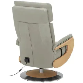 HIMOLLA Funktionssessel Leder 75 x 112 x 87 cm Grau elektrisch