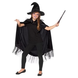 Smiffys Kostüm Schwarze Hexe für Karneval und Halloween, Basis-Set als Grundlage für Dein Hexenkostüm schwarz