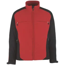 Softshelljacke "DRESDEN" Unique Zweifarbig - S - rot/schwarz