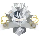 Second Nature Pop Ups Second Nature Hochzeits-Pop-Up-Karte mit "Wedding Congratulations" Braut und Bräutigam
