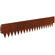 vidaXL Raseneinfassung 103 x 20 cm Braun/Metall