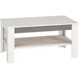 Feldmann-Wohnen Couchtisch, Weiß, Holz, 1 Fächer, Rechteckig, 114x56x67 cm, Wohnzimmer, Wohnzimmertische, Couchtische