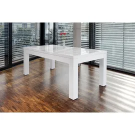 SalesFever Esstisch 180 x 75 x 90 cm hochglanz lackiert weiß