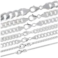 HOPLO Panzerkette Silberkette Panzerkette Länge 55cm - Breite 10,8mm - 925 Silber, Made in Germany silberfarben 55 cm Unisex