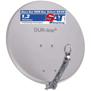 Dur-Line Select 60/65cm Satelliten-Schüssel Alu Hellgrau - [ Test SEHR GUT *] Aluminium Sat-Spiegel