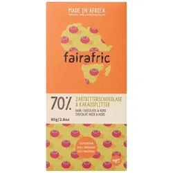 Fairafric Zartbitterschokolade & Kakaonibs 70% Kakao bio