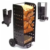 Apex Digital Kaminholzkorb Holz schwarz