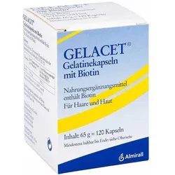 Gelacet Gelatinekapseln mit Biotin