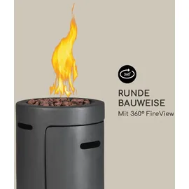 Blumfeldt Crete Gas-Feuerstelle Ø 40,6 cm Silber