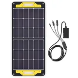 PULSAR Solar Panel 100W, Solarpanel Faltbar mit USB-A QC3.0 24W und USB-C PD bis 45W, Solarmodul für Tragbare Powerstation Photovoltaik Modul Solaranlage für Camping Balkon Wohnwagen