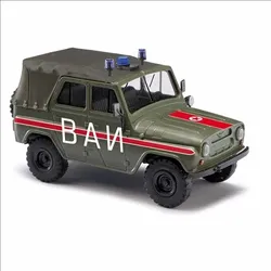 UAZ 469 WAI Sowjetische Militär-Verkehrsinspektion Bj. 1972 Modell von Busch 1:8...