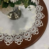 Zuhause Spitze Tischdecke Weiße Spitze Rechteckige Tischdecke für Tabelle Häkeln Spitze Tischdecken Tischdecken Runde dekorative Spitze Rechteckige Tischdecke mit eleganten Blumenmustern für Geburtsta